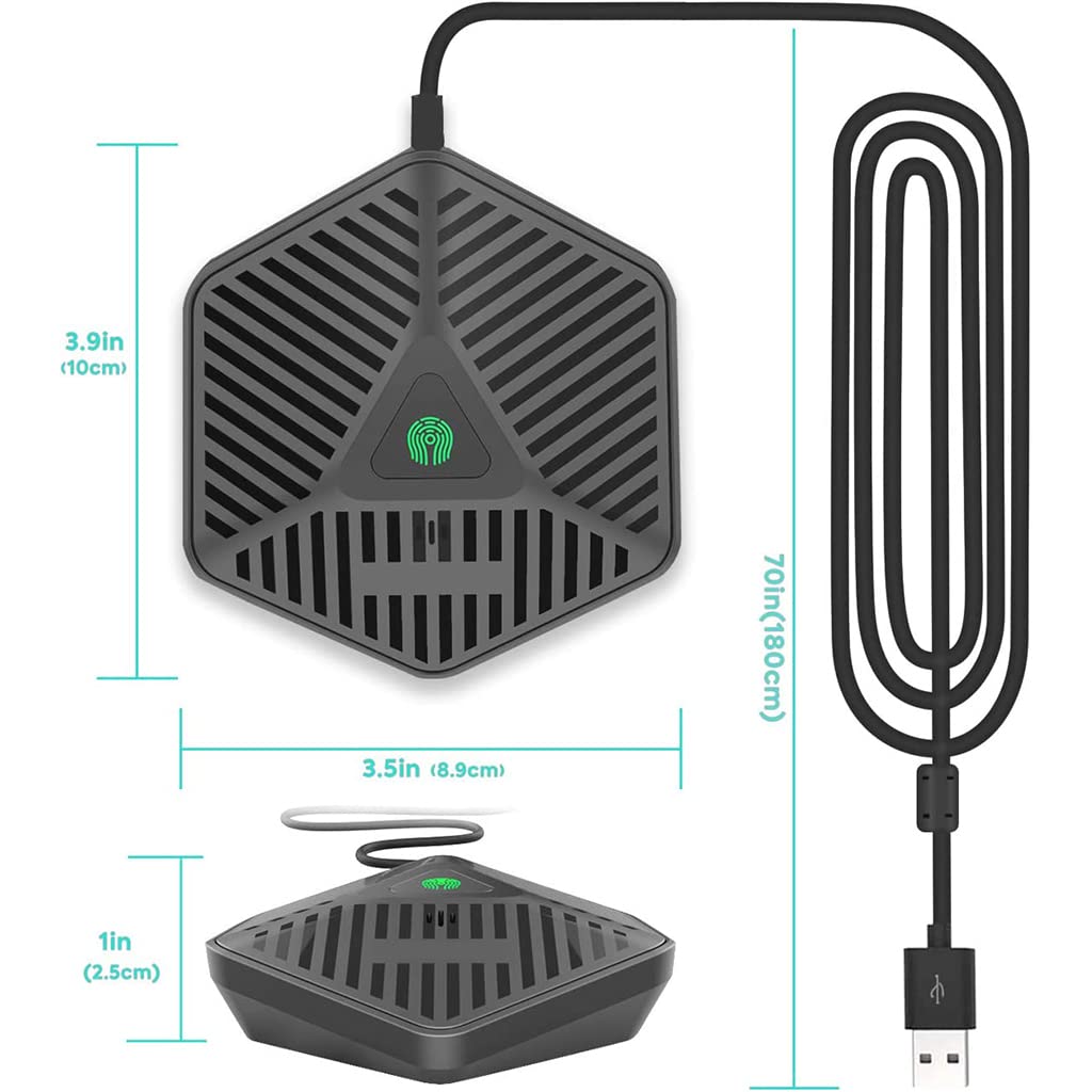 Verilux Conference USB Microphone for PC Laptop, Plug & Play Noise Cancellation Condenser Mic with 360° Omnidirection, Portable Condenser Microphone with Mute Key for Skype Online Class Windows Mac OS Verilux Conference USB Microphone for PC Laptop, Plug & Play Noise Cancellation Condenser Mic with 360° Omnidirection, Portable Condenser Microphone with Mute Key for Skype Online Class Windows Mac OS
